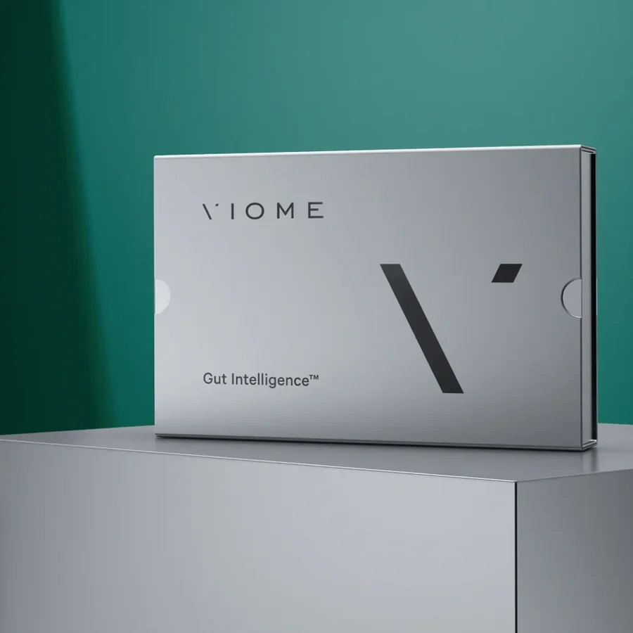 Viome Gut Intelligence at-home gut microbiome test kit box
